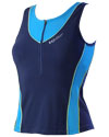 Susan triathlon tank top in Emerald/ Ink