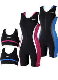 Olympus Trisuit colour Cardinal and Blue Persia