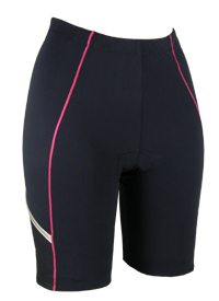 Sandy tri shorts in black/ berry